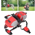 thumbnail image 4 of EIMELI 2 Colors Dog Saddle Bag  Hound Travel Dog Backpack with Side Pockets and Reflective Strip for Small Medium Large Dogs (3 Sizes) [L-red], 4 of 9