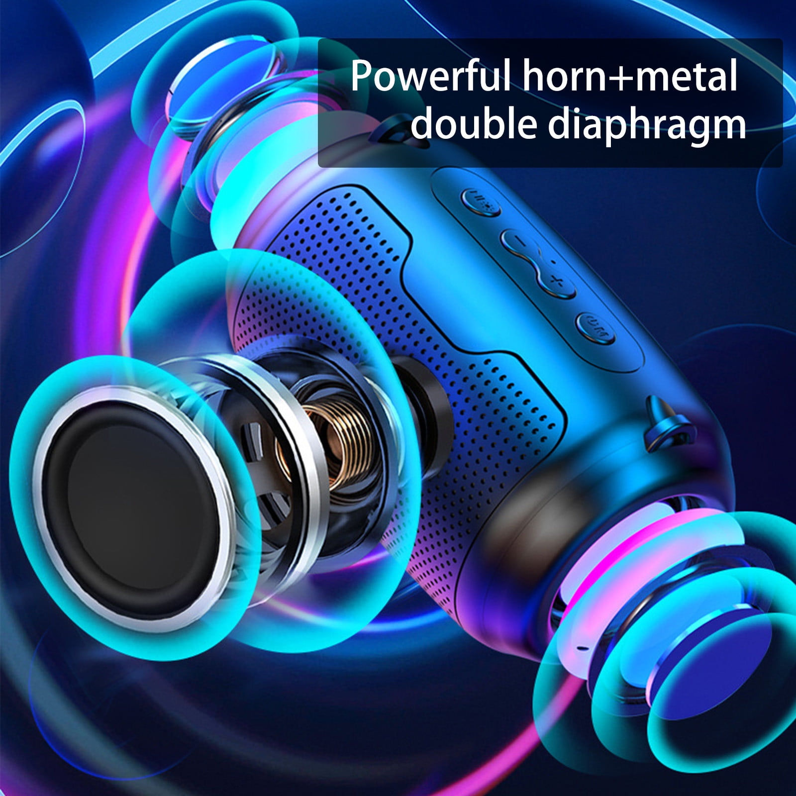 Up to 65% off! Cameland Bluetooth Speakers Bluetooth 5.0 Colorful Streamer Mini Audio Outdoor Portable Bluetooth Audio Subwoofer Surround Sound Hifi Speaker Computer Speakers