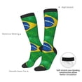 thumbnail image 5 of Knee High Socks for Women Brazil Flag Long Tube Sock Uniform Socks, 5 of 7