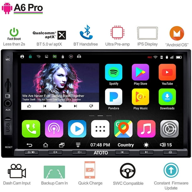 [New] ATOTO A6 Pro A6Y2721PRB 2DIN Android Car Navigation Stereo - Dual Bluetooth w/aptX - Fast Phone Charge/Ultra