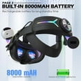 thumbnail image 3 of GAEKOL Head Strap Compatible with Quest 3 with Extended 8000mah Battery Pack   Enhanced Comfort and Extended Gaming Time with RGB Light, 3 of 7