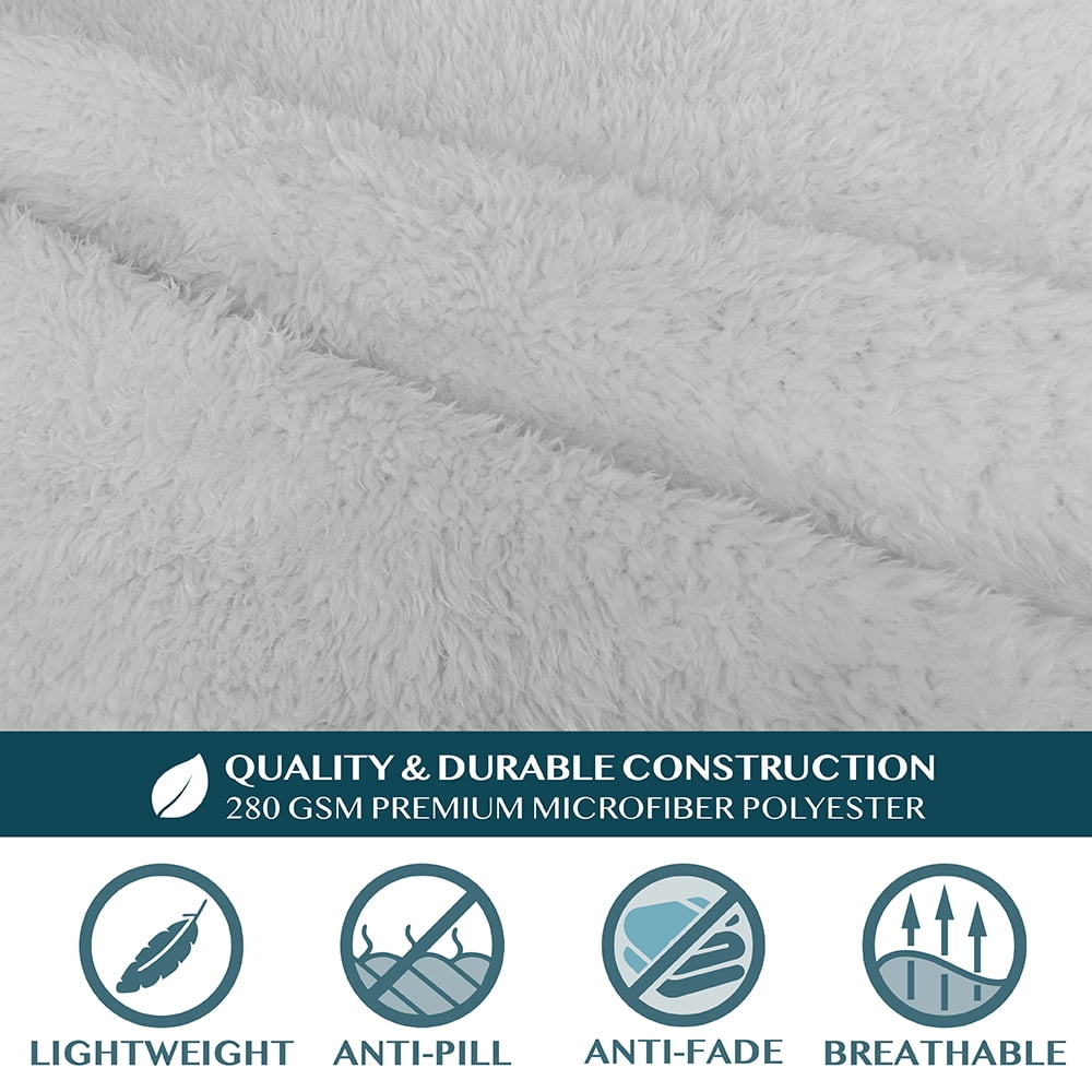 PAVILIA Fluffy Blanket with Sleeves Women Men Adults, Wearable Blanket Plush Soft Fuzzy, Hug Sleep Pod Snuggle Pocket Sleeved TV Throw, Sherpa Fleece Warm Cozy Shaggy Gifts Ideas Mom Wife, Light Gray