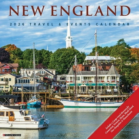 New England 2026 Wall Calendar, (Paperback)