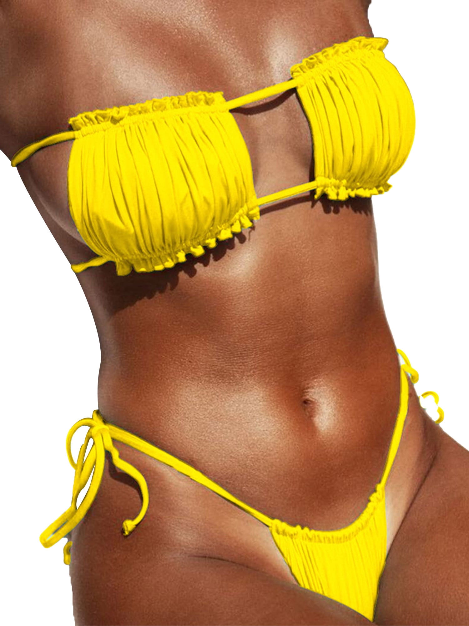 ladies strapless swimwear