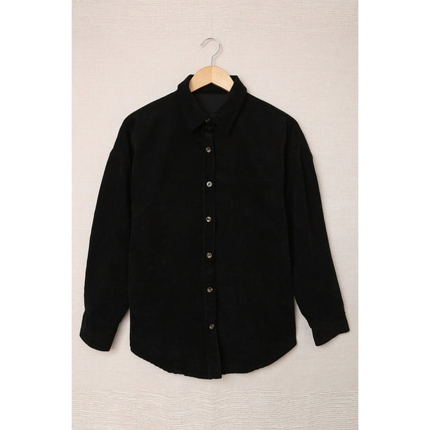 Womens black on sale dress shirt walmart