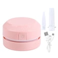 thumbnail image 2 of Table Dust Cleaner, High Efficiency Multipurpose Cordless Low Noise Desktop Cleaner USB Charging  for Household Pink,Blue, 2 of 7