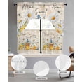 thumbnail image 2 of White Daisy Swag Curtains for Living Room/Bedroom Windows, Spring Floral Elegant Pastoral Botanical Bees Kitchen Curtains and Valances Set 36 Inch Length, Light Filtering Swags Valance Curtain Panels, 2 of 5