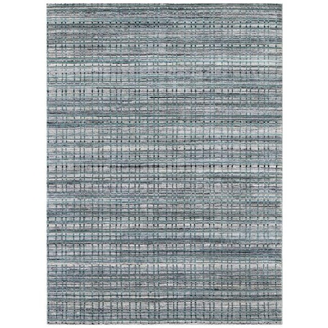 Amer Tapis PRD20305 3 x 5 Pi. Tapis Moderne Tissé à la Main&44; Bleu