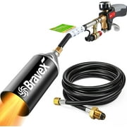 Propane Torch Weed Torch with Push Button Igniter and 6.5 ft Hose for Garden Stumps Wood Ice Snow Roofing