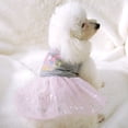 thumbnail image 2 of Easter Spring/Summer Dog Princess Dress, Dog Tutu Skirt Wedding Dress Dresses Birthday Party Costume for Small Dog Girl Apparel  grey XL, 2 of 9