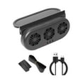 thumbnail image 2 of Ventilador de ventilación para ventanas de coche con energía solar, ventilador de refrigeración para SUV. Negro, 2 of 9