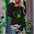 thumbnail image 2 of QHWAUAKFBN T Shirts For Women Loose Fit St Patricks Day Irish Shirt Apparel Green Printed Long Sleeves Tunic Tshirts, 2 of 4