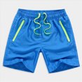 thumbnail image 2 of KPOPLK Swim Trunks for Men Summer Quick Dry Board Shorts 5 Inch Drawstring Beach Shorts Lightweight Comfortable Bathing Suits(Blue,M), 2 of 5