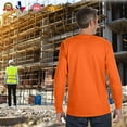 thumbnail image 5 of Radyan Hi Visibility Men's Long Sleeve Safety Shirts - 10 Pack, 100% Polyester, Size: Adult, 5 of 5