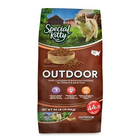 Special Kitty Outdoor Formula Dry Cat Food, 44 lb (Best Cat Food For Overweight Cats)