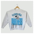 thumbnail image 4 of Women's Gameday Couture  Ash Carolina Panthers Fierce Focus Premium Oversized Fleece Pullover Sweatshirt, 4 of 4