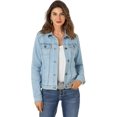 thumbnail image 1 of Veste en Jean Extensible pour Femmes, Veste en Jean, Veste en Jean Boutonnée, 1 of 5