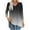 Black, variant on T Shirts for Women 3/4 Sleeve Tunic V-Neck Ladies Tops Gradient Color Yellow Loose Basic Casual Shirts,L