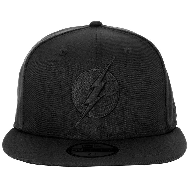 【TLLDAWN】 FLASH BALL CAP BLACK The Flash Logo Black on Black New Era 59Fifty Fitted Hat-8