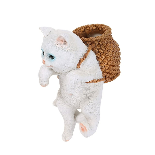 Guardoinrt Resin Long-Lasting Fish Tank Decor Ornament With Backpack Has Long Usage Time And Is Equipped white