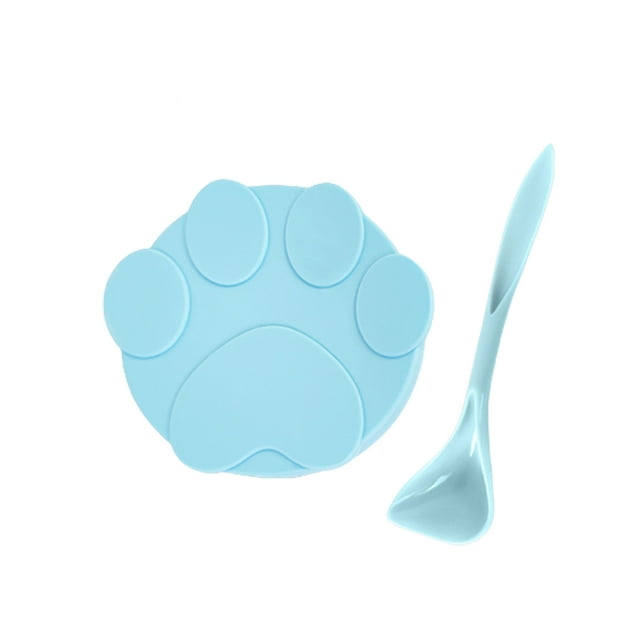 Methold Tapa de lata de comida para mascotas, repuesto portátil reutilizable, Color sólido , a prueba de fugas, accesorios universales para Suministros de alimentación y agua para mascotas Azul