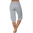 thumbnail image 5 of SnnmBlm Capri Sweatpants for Women Petite Capris for Short Women Plus Size Knee Length Yoga Pants for Women Cotton Mom Gifts Gray M, 5 of 6