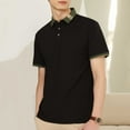 thumbnail image 2 of Yiliang Mens Trendy flexible EcoSmart Polo Shirt Moisture Wricking Top for Gym or Office, 2 of 6