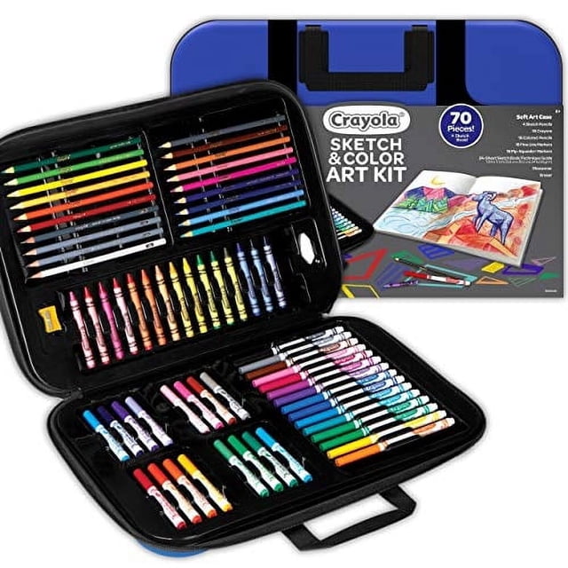 Crayola Juego para colorear y dibujar, más de 80 piezas, regalo para niños, 8, 9, 10, 11
