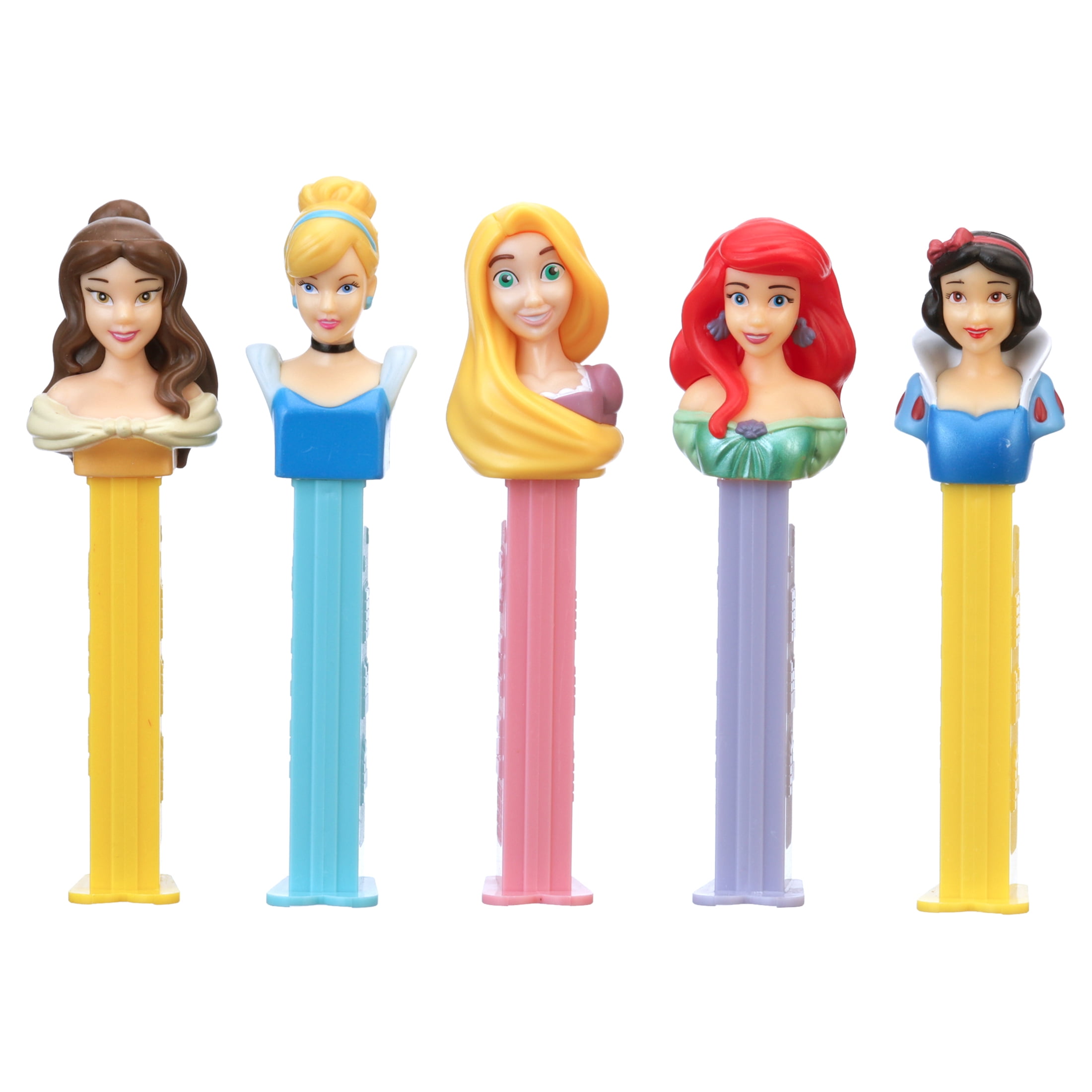 PEZ Candy Disney Princesses Assortment, 1 Candy Dispenser Plus 2 Rolls Assorted Fruit Candy, 6.96 oz, Box of 12
