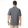 thumbnail image 5 of Zfeel Luxe Touch Polos for Men, 100% Cotton Short Sleeve Collared Polo Shirt, Iron Grey, S, 5 of 5