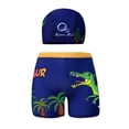 thumbnail image 1 of Tauxra Men's Swim Trunks with Liner Quick Dry Elastic Waist Printed Bottoms with Drawstring for Swimming, 2 Piece Set, 1 of 3