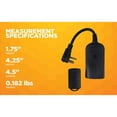 thumbnail image 1 of Woods Weatherproof Outdoor Wireless Remote w/ 1 Outlet & 100 Foot Range, Black, 1 of 7