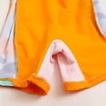 thumbnail image 4 of COMVALUE Toddler Swimsuit Suits Short Sleeve Swimwear UPF 50+ Bathing Suit Zip Rashguards (Orange, 1-2 Years), 4 of 7
