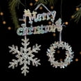 thumbnail image 4 of Colgante de acrílico para árbol de Navidad 2024, colgante de cristal de hielo transparente colorido, adorno de copo de nieve para Navidad, decoración de Año Nuevo, 4 of 5