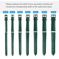 thumbnail image 7 of Uxcell Genuine Leather Band Smooth Flat Leather Watch Strap for Men and Women Green/Black 10mm, 7 of 7