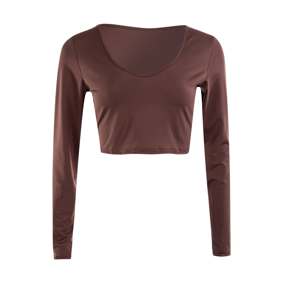 crop top long sleeve workout