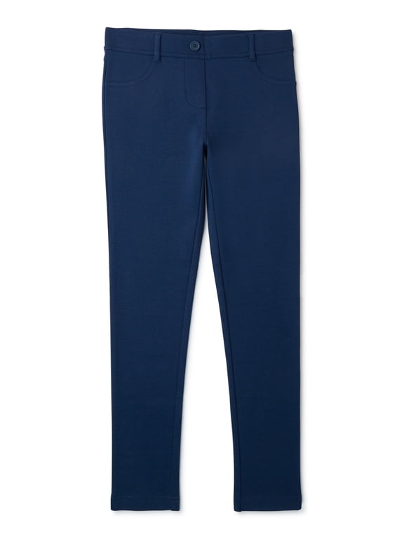 Girls School Uniform Stretch Ponte Knit Leggings, Sizes 4-16 & 8-20 Plus