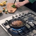 thumbnail image 6 of Daluvenix Cast Iron Pan with Handle, Teppanyaki Grill Plate with Wood Tray for BBQ Tray, Barbecue Griddle Steak Plate for Restaurant and Home Cooking, 4packs, 6 of 8