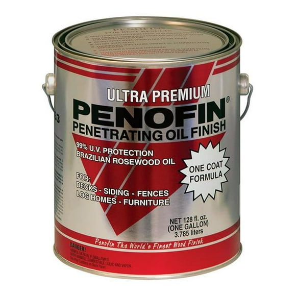 Penofin 1738137 Ultra Premium Transparent Mission Brun Bois à Base d'Huile Plus Teinture, 1 gal - Caisse de 4