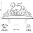 thumbnail image 6 of EBE EmmasByEmma 25th Birthday Sash & Tiara Set, Silver & White, Women's Birthday Accessories, 6 of 7