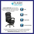 thumbnail image 4 of Flash Furniture High Back Black LeatherSoft Executive Reclining Ergonomic Swivel Office Chair with Outer Lumbar Cushion and Arms, 4 of 13