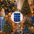 thumbnail image 5 of Fllostpr 24PC Electroplated Christmas Ball Ornaments, Shatterproof Hanging Decor Set for Xmas Tree Wreath Garland Party Indoor, Blue 1.6", 5 of 7