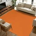 thumbnail image 3 of Burnt Orange 6x9 Area Rugs, Farmhouse Solid Orange Color Modern Art Non-Skid Rubber Backing Large Rectangle Rugs - Living Room Bedroom Home Office, Indoor Floor Mat Carpets Washable Rug, 3 of 9