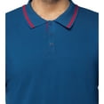 thumbnail image 3 of X RAY Jeans Mens Basic Short Sleeve Tipped Polo, Boss Blue/Red, 2XL, 3 of 3