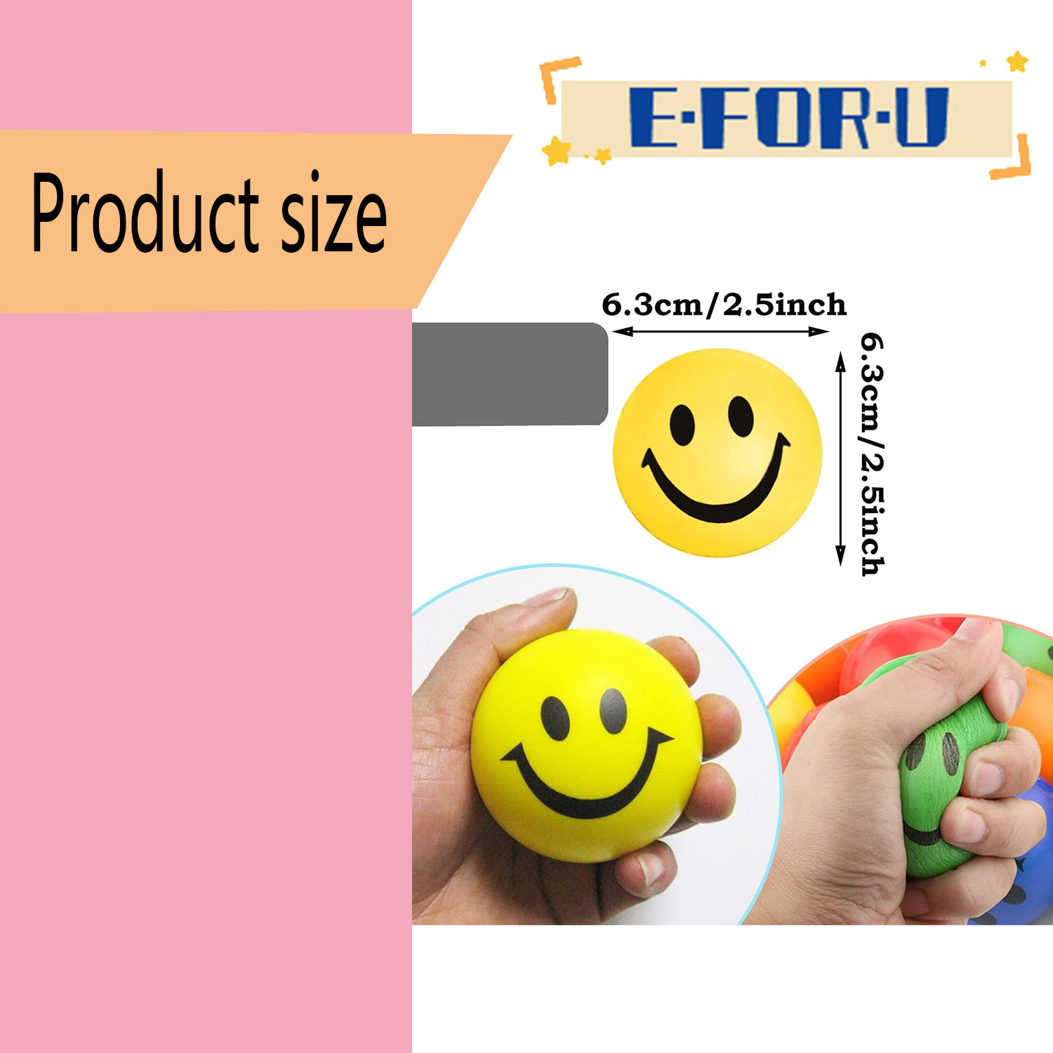 20 Pieces Smile Face Stress Balls,Funny Face Kids Stress Ball,Party Stress  Balls - Walmart.com