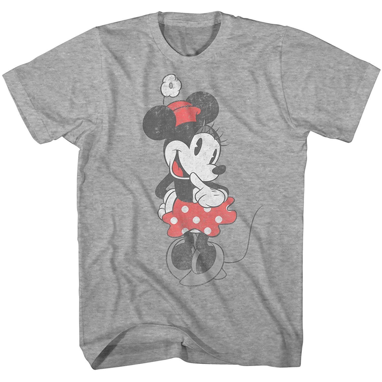 Disney Disney Sweet Shy Minnie Mouse Adult Mens Tshirt
