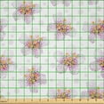 thumbnail image 2 of Ambesonne Floral Fabric by the Yard Microfiber, Cherry Blossoms with Dots, 5 Yards, Soft Pink Blush White, 2 of 2