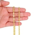 thumbnail image 4 of Nuragold 14k Real Yellow Gold 4mm Rope Chain Diamond Cut Lightweight Necklace (16"-30") Italian Jewelry for Men & Women, 4 of 9