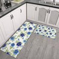 thumbnail image 2 of Pioneer Flower Floral Print Pattern Kitchen Rugs Sets Of 2, Anti Fatigue Non Slip Washable Floor Mats for Kitchen Sink Laundry, 17X30 Inch + 17X47 Inch, 2 of 6