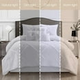 thumbnail image 5 of Nanshing Lucero 7 Piece Interlocking Jacquard Comforter Set, White, King, 5 of 7